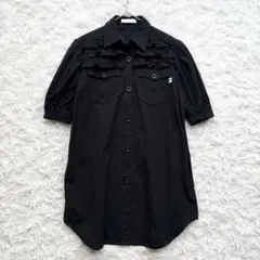 最終値下げ!美品♡リトルサニーバイト フリルワンピース　ブラウス　黒のサムネイル