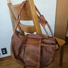 Ampersandブラウンレザーショルダーバッグハミルトンエッセンスのサムネイル