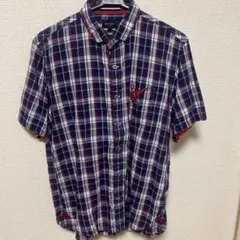 MALE & Co. チェック柄 半袖シャツ スリムフィットのサムネイル