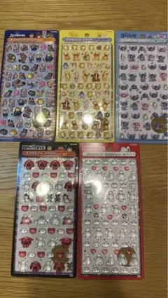 ラスト1点　ボンボンドロップシールmini ディズニー 5枚セット