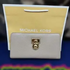 MICHAEL　KORS マイケルコースメタルロゴロングジップ長財布