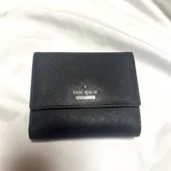 kate spade ブラック　黒　ミニ財布　二つ折り財布