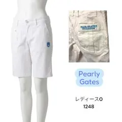 訳あり】パーリーゲイツ ゴルフ ハーフパンツ 白 メンズ 7 XXL 3L