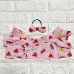 LOVOT ラボット服 ピンク スイカ柄甚平②のサムネイル
