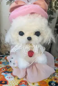 ぬいぐるみ犬　マルチーズ　リアル　白い犬　レトロぬいぐるみ 犬ぬいぐるみ マルチーズ犬 白い犬 子犬わんちゃん レトロぬいぐるみ犬