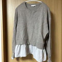 美品！グローバルワーク　レディース　ベージュ ニットセーター 長袖 Lサイズ