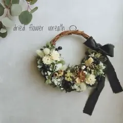 ドライフラワー ハーフリース❁⃘*.゜