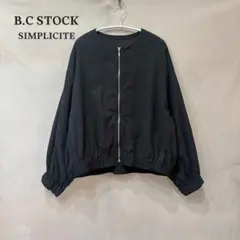 B.C STOCK Simplicite ギャザーシアージャケット ブラックのサムネイル