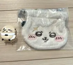 【セットでお得】ちいかわ おかお巾着 ラッコ　クリップ付き