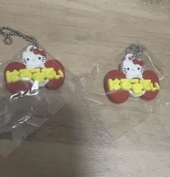 メルヘン工房おなまえホルダー ミニチュアラバーマスコット ハローキティ2点セット