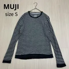 ◆ 無印良品 MUJI ボーダー カットソー 長袖 Tシャツ コットン 100%