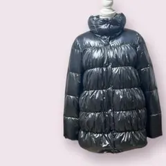 美品✨ZARA WOMAN 光沢ブラックダウンジャケット 未使用品？タグ付き