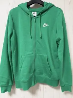 Nike グリーン ジップアップフーディ