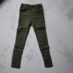 breeze ブリーズ　オリーブグリーン スリムフィットパンツ 120