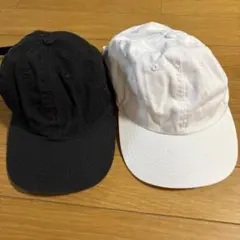 NEWHATTAN キャップ 2点セット ブラック ホワイト