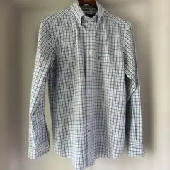 NAUTICA イージーケア　格子柄 長袖BDシャツ 米国のS 純綿　極美新古品