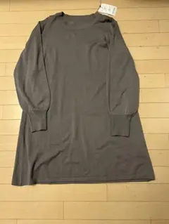 【 Provador 】プロバドール ニット ロング丈 チュニック グレー LL