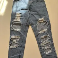 Levi's デニム 550ライトブルー ダメージ加工