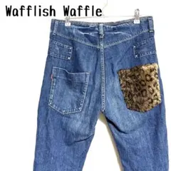 Wafflish waffle リベラルパンツ レオパード サイズ1 デニムのサムネイル