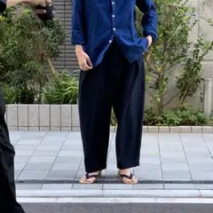 COLINA Sashiko W-tuck Pants 刺し子パンツ