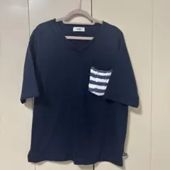 RCWB ネイビー Vネック Tシャツ