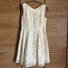 Feroux アイボリー レース ノースリーブ ワンピース