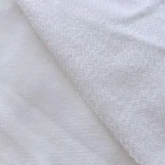 裏毛ニット　生地　ホワイト