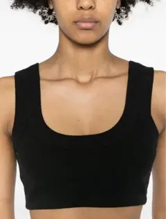 美品　alexanderwang ベロア　アメスリ　クロップドタンクトップ 黒 2025年最新】Alexander Wang カラー：ブラック系 タンクトップの