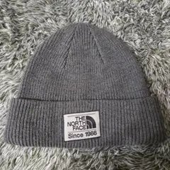 大人気！ THE NORTH FACE グレー ニット帽 FREE