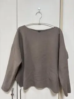 UNIQLO ユニクロ スフレヤーンボートネックセーター長袖 Sサイズ ベージュ