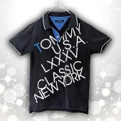 TOMMY HILFIGER　トミーヒルフィガー　ポロシャツ　ブラック　Ｓ　半袖