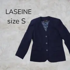 LASEINE スーツ ジャケット Vネック 襟なし 長袖 9号 ウール素材