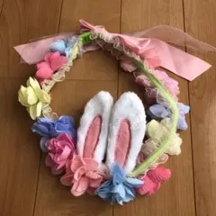 ウサギ耳 花飾り カチューシャ　東京ディズニーリゾート
