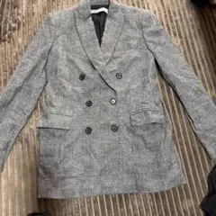 ZARA グレー系 チェック柄 テーラードジャケット