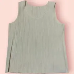 イッセミヤケ PLEATS PLEASE オレンジ色 ノースリーブ - メルカリ