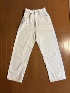 ホワイトデニム ハイウエストパンツ