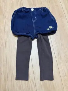 デニム風ショートパンツとレギンスセット 90センチ