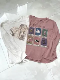 GAP 長袖カットソー 2枚セット ホワイト ピンク