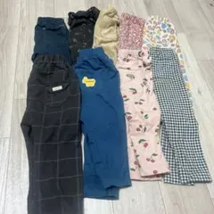 90cm ボトムス 9本セット まとめ売り 男の子 女の子 パンツ ズボン保育園