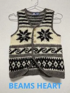 BEAMS ニットベスト ノルディック柄