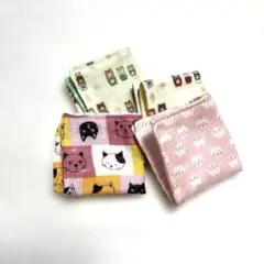 4重ガーゼハーフハンカチ4枚セット(5)