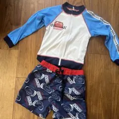 カーズ　120 130 水着　セット　男の子　ラッシュガード