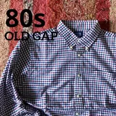 80s OLD GAP チェック柄 長袖シャツ オールドギャップ 紺タグ XL