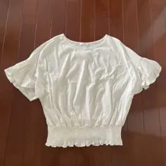 COLZA テラコッタ クロップドTシャツ ホワイト　Lサイズのサムネイル