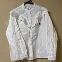U.S. POLO ASSN. フリル付き白シャツフリーサイズのサムネイル