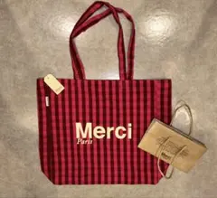 ◇Merci◇メルシー Paris ギンガムチェック トートバッグ - メルカリ