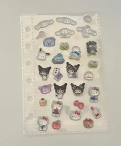 おすそ分け　ボンボンドロップシールミニ キティ　シナモン　クロミ　はぴだんぶい