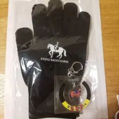 [非売品]JRA京都競馬場　オリジナルロゴ入り　スマホ手袋/ウェルカムチャンス