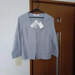 ノーカラーグレージャケット