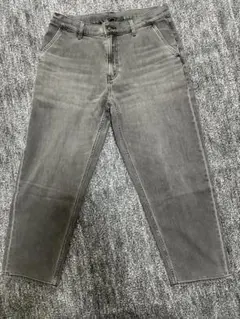 ユニクログレー ワイドアンクルパンツ